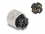 Delock M12 Connector A-coded 3 pin female for mounting with screw connection 90° angled metal