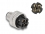 Delock M12 Connector A-coded 4 pin male for mounting with screw connection 90° angled metal