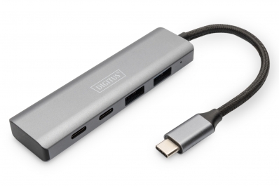 Digitus USB-C 4 Port HUB, 2x USB A + 2x USB-C