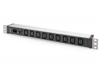 Digitus Socket Strip with Aluminum Profile, 9-way, IEC C14 input