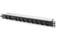 Digitus Socket Strip with Aluminum Profile, 10-way, 2 m cable IEC C20 plug