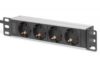 Digitus 10” Socket Strip with Aluminum Profile, 4-way safety sockets