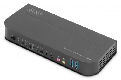 Digitus KVM Switch, 2x1 HDMI, HDMI Out,USB, 4Kx2K@60Hz