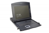 Digitus Modular console with 17\" TFT (43,2cm), 1-port KVM & Touchpad, swiss keyboard
