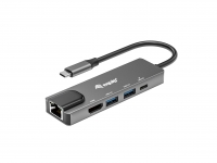 Equip Dock USB-C->HDMI,Gigabit LAN,2xUSB3.0,100WPD 0,25m