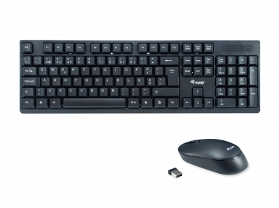 Equip Wireless Tastatur + Maus, Layout portugiesisch schwarz