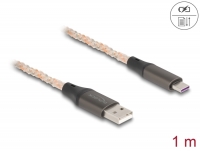 Delock USB 2.0 Cable Type-A to USB Type-C™ with RGB illumination 1 m