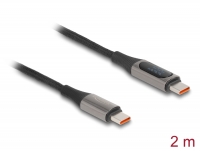 Delock USB 2.0 Cable USB Type-C™ male to male 100 W with power indication 2 m