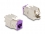 Delock Keystone Modul RJ45 jack to LSA Cat.6A toolfree violet set 10 pieces