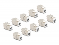 Delock Keystone Modul RJ45 jack to LSA Cat.6A toolfree white set 10 pieces