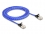 Delock RJ45 flat network cable with braided coating Cat.6A U/FTP 2 m blue