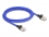 Delock RJ45 Network Cable with braided coating Cat.6A U/FTP Slim 2 m blue