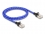 Delock RJ45 Network Cable with braided coating Cat.6A U/FTP Slim 1 m blue