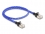 Delock RJ45 Network Cable with braided coating Cat.6A U/FTP Slim 0.5 m blue