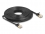 Delock RJ45 Network Cable Cat.6A plug to plug with robust latch and Cat.7 raw flat cable U/FTP 10 m black