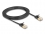 Delock RJ45 Network Cable Cat.6A plug to plug with robust latch and Cat.7 raw flat cable U/FTP 2 m black