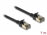 Delock RJ45 Network Cable Cat.8.1 F/FTP Slim Pro 1 m black