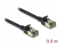 Delock RJ45 Network Cable Cat.8.1 F/FTP Slim Pro 0.5 m black