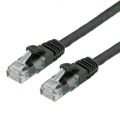 VALUE UTP Cable Cat.6, halogen-free, black, 0.5 m