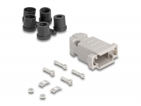 Delock D-Sub Housing for 9 pin male / female with rubber seals