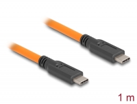Delock USB 5 Gbps Cable USB Type-C™ male to USB Type-C™ male for tethered shooting 1 m orange