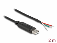 Delock Adapter Cable USB 2.0 Type-A to Serial RS-485 with 3 x open wire ends 2 m