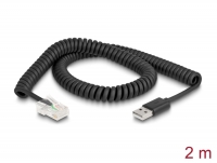 Delock RJ50 to USB 2.0 Type-A Barcode Scanner Coiled Cable 2 m