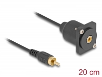 Delock D-Type Cable RCA male to female black 20 cm