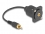 Delock D-Type Cable RCA male to female black 20 cm