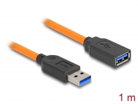 Delock USB 5 Gbps Cable USB Type-A male to USB Type-A female for tethered shooting 1 m orange