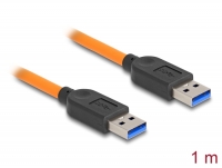 Delock USB 5 Gbps Cable USB Type-A male to USB Type-A male for tethered shooting 1 m orange