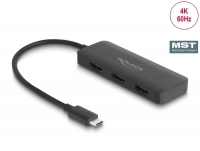 Delock USB Type-C™ Splitter (DP Alt Mode) to 3 x HDMI MST 4K 60 Hz