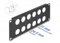 Delock 10″ D-Type Patch Panel 12 port 2U black