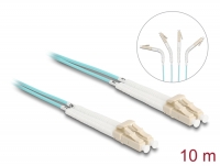 Delock Optical Fiber Cable LC Duplex to LC Duplex Multi-mode OM3 angled 10 m