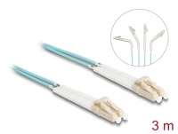 Delock Optical Fiber Cable LC Duplex to LC Duplex Multi-mode OM3 angled 3 m