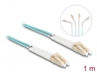 Delock Optical Fiber Cable LC Duplex to LC Duplex Multi-mode OM3 angled 1 m