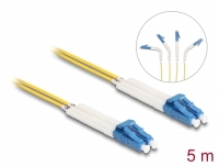 Delock Optical Fiber Cable LC Duplex to LC Duplex singlemode OS2 angled 5m