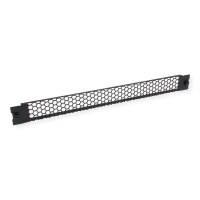 VALUE 19" Perforated Ventilation Mesh Panel, Snap-in, 1U, Metal, RAL 9005 black