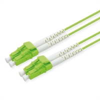 ROLINE Fibre Optic Jumper Cable, 50/125 µm, LC/LC, OM5, Low-Loss Connector, green, 1 m