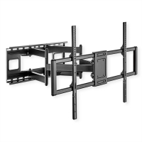 VALUE Solid Articulating Wall Mount TV Holder, < 120kg, < 304.8cm (60" - 120"), black