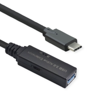 ROLINE USB 3.2 Gen 1 Active Repeater Cable, black, 10 m