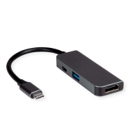 VALUE Type C - HDMI Adapter, M/F, 1x USB 3.2 Gen 1 A, 1x Type C (Power Delivery)