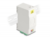Delock Optical Fiber Connection Box for DIN rail with splice holder and 4 x LC Duplex coupler
