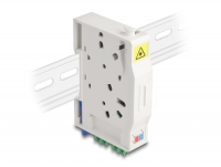 Delock Optical Fiber Connection Box for DIN rail with splice holder and 2 x LC Duplex coupler