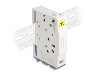 Delock Optical Fiber Connection Box for DIN rail with splice holder and 2 x SC Simplex coupler