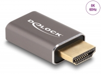Delock HDMI Adapter male to female 8K 60 Hz grey metal