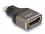 Delock HDMI Adapter Micro-D male to A female 8K 60 Hz grey metal