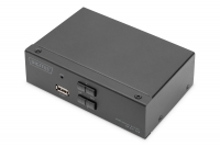 Digitus KVM Switch, 2x1 DP, DP Out,USB