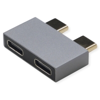 ROLINE Adapter, USB 3.2 Gen 2, 2x USB Type C - 2x USB A, M/F, silver