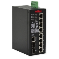 ROLINE Gigabit Switch 10-Port, (8x RJ45+2x SFP) Layer2 PoE+ Smart Managed, 240W